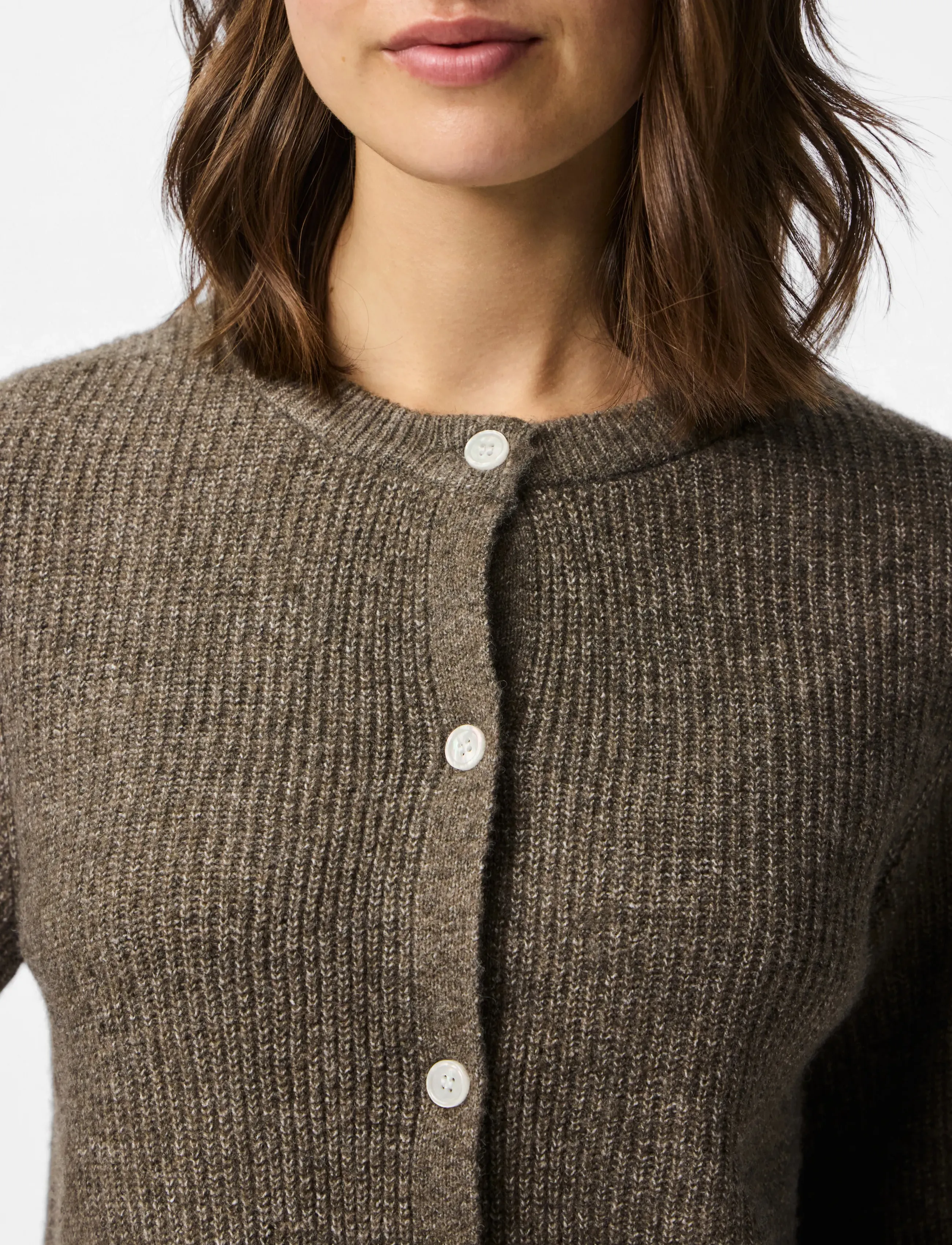 Pieces - PCSILLY SS O-NECK KNIT CARDIGAN NOOS BC - cardigans - morel - 5