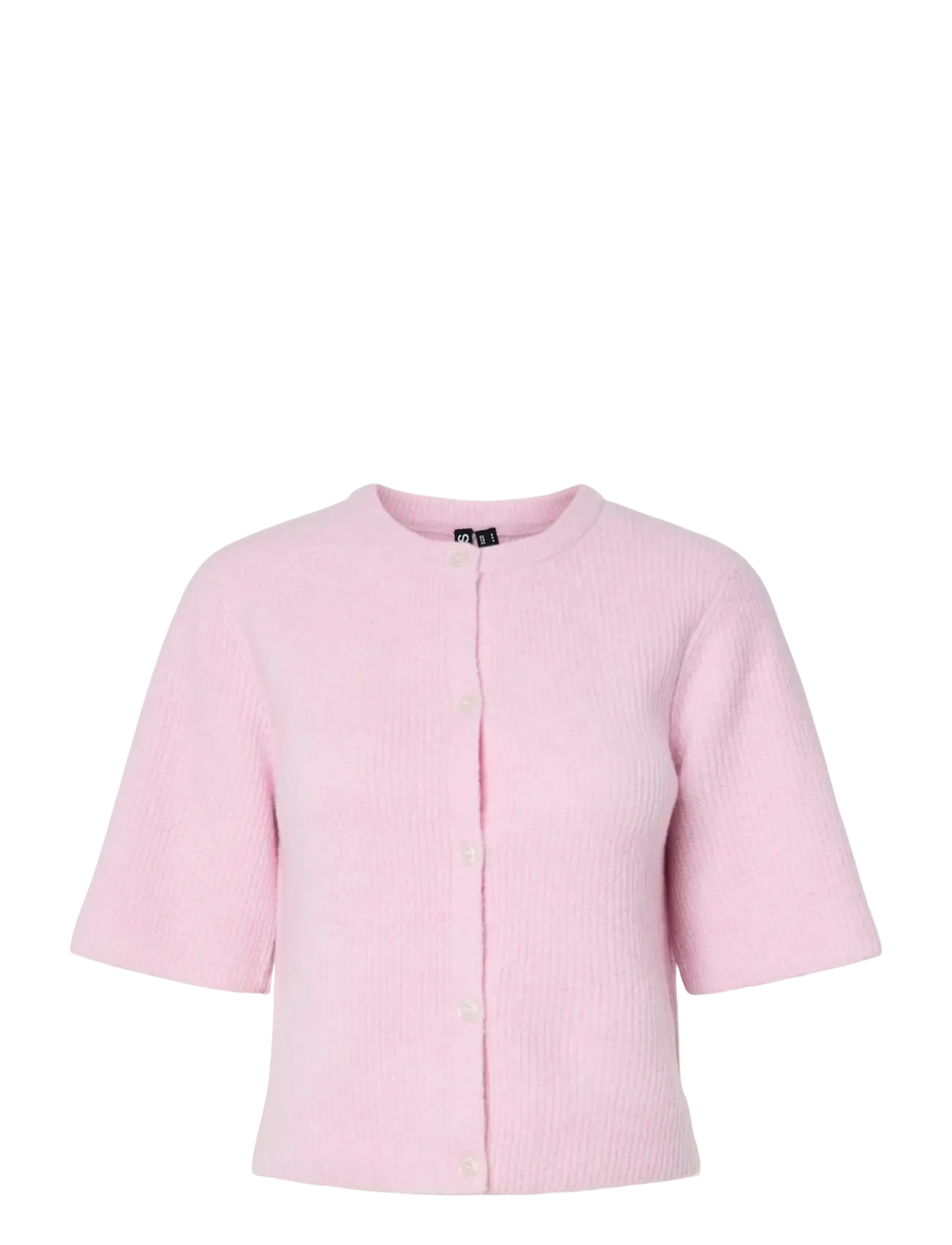 PCSILLY SS O-NECK KNIT CARDIGAN NOOS BC - ROSEATE SPOONBILL