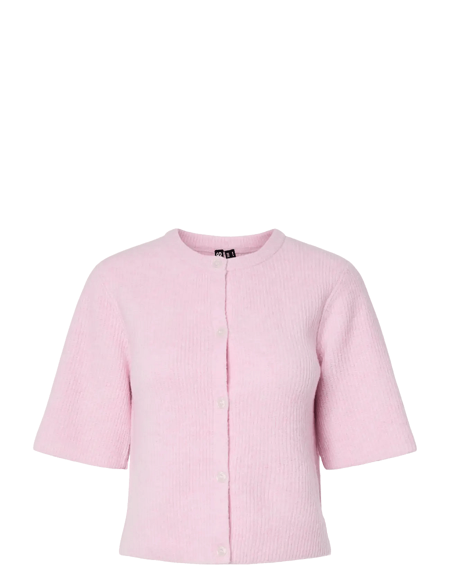 Pieces - PCSILLY SS O-NECK KNIT CARDIGAN NOOS BC - strickjacken - roseate spoonbill - 1