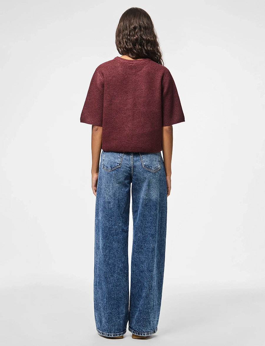 Pieces - PCSILLY SS O-NECK KNIT CARDIGAN NOOS BC - cardigans - tawny port - 3