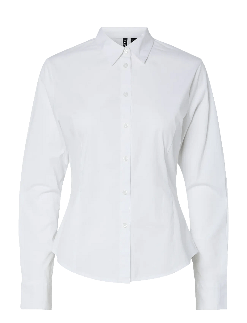 Pieces - PCSUSSI LS SHIRT WVN NOOS - pikkade varrukatega särgid - bright white - 1