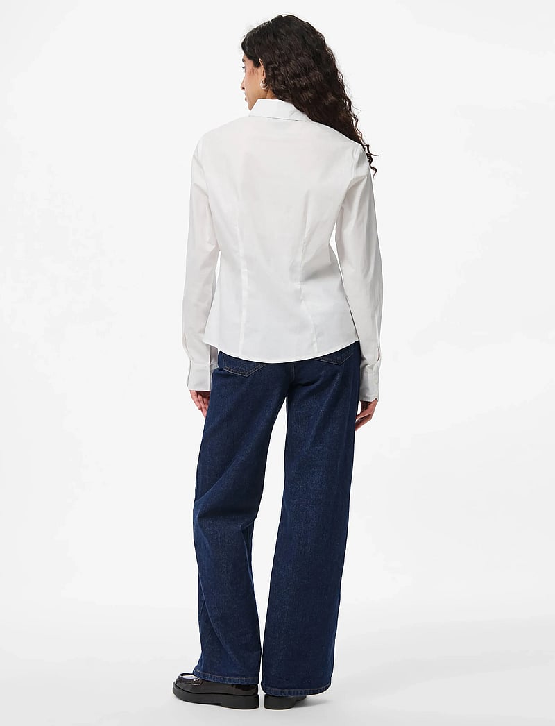 Pieces - PCSUSSI LS SHIRT WVN NOOS - pikkade varrukatega särgid - bright white - 3