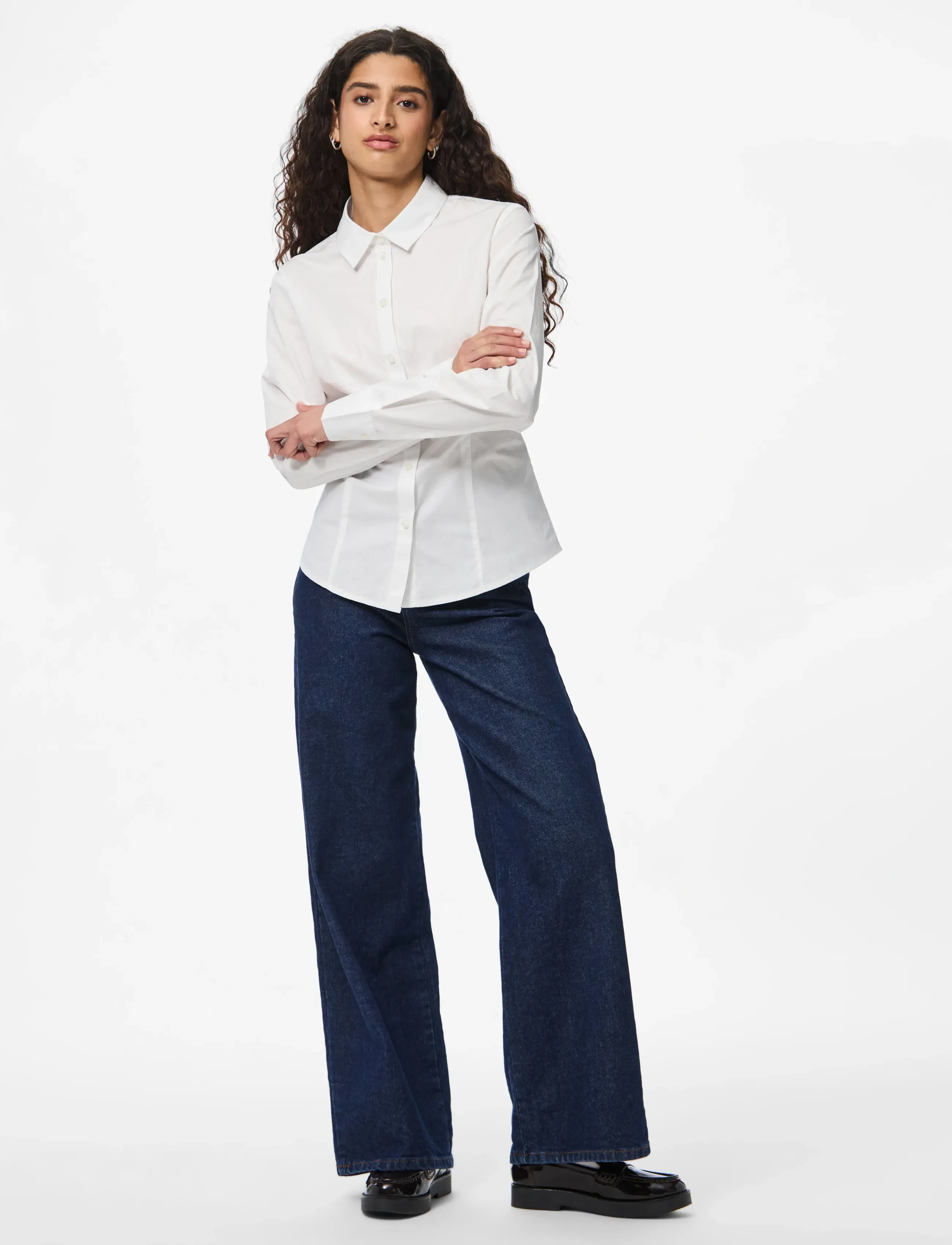 Pieces - PCSUSSI LS SHIRT WVN NOOS - pikkade varrukatega särgid - bright white - 4