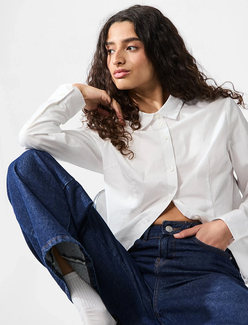 Pieces - PCSUSSI LS SHIRT WVN NOOS - pikkade varrukatega särgid - bright white - 5