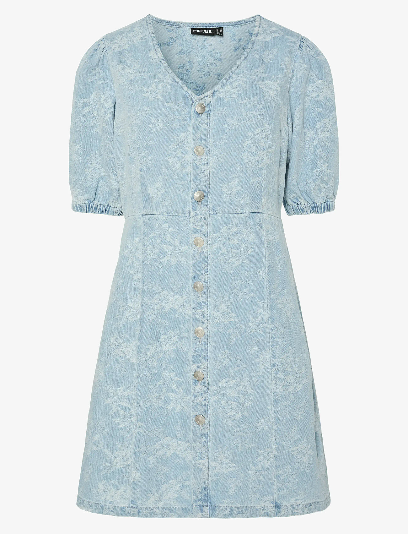 Pieces - PCFELINE SS DENIM DRESS - suvekleidid - light blue denim - 0