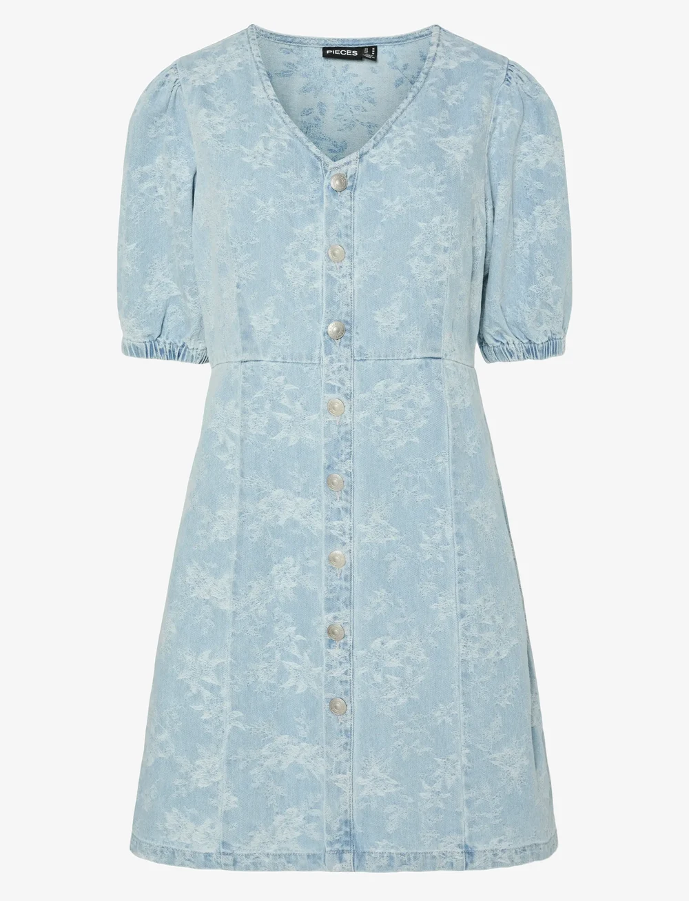 Pieces - PCFELINE SS DENIM DRESS - sommerkjoler - light blue denim - 0