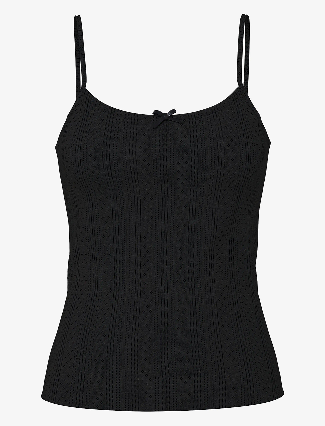 Pieces - PCMARIE SINGLET POIN TOP JRS NOOS BC - tanktops - black - 1
