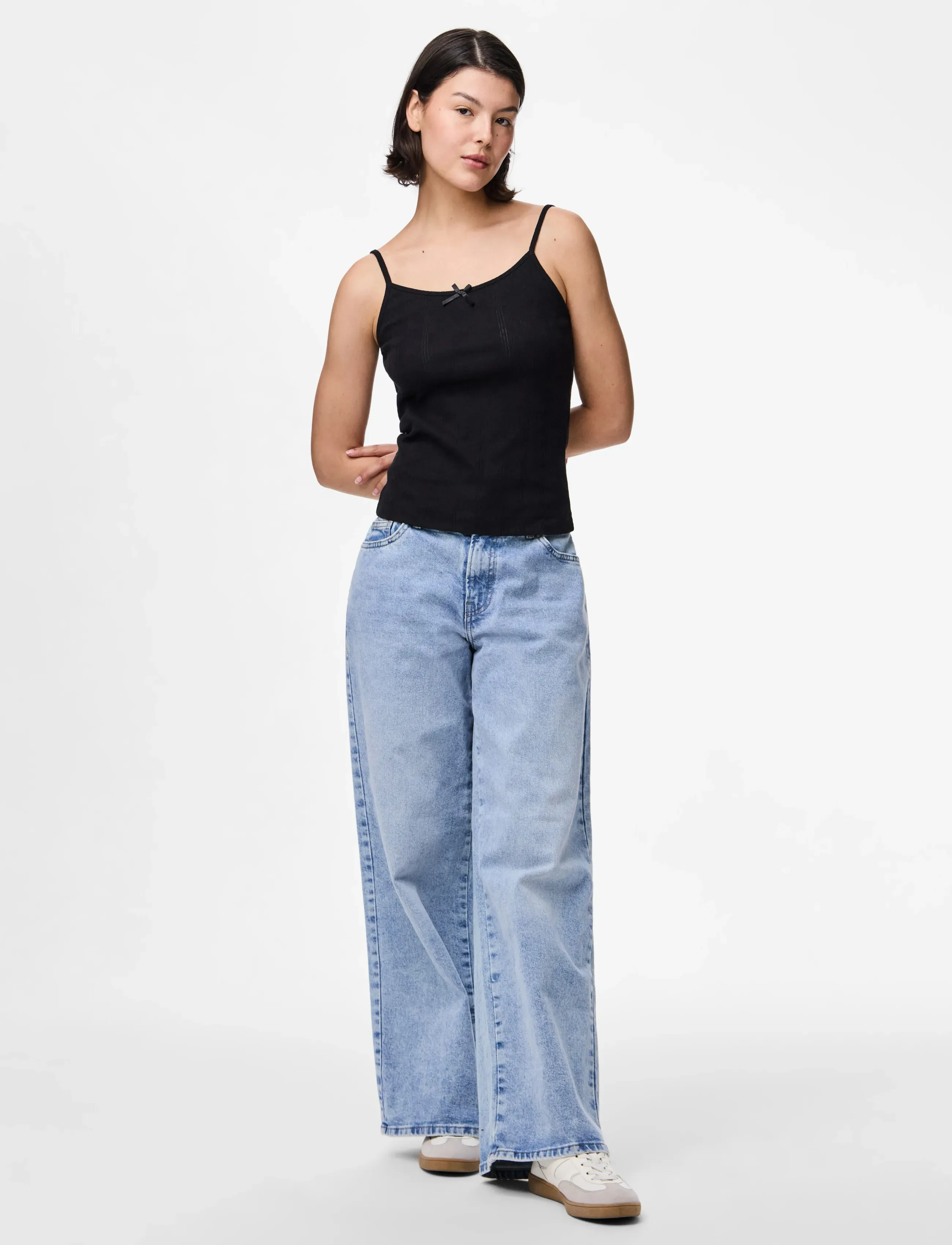 Pieces - PCMARIE SINGLET POIN TOP JRS NOOS BC - Ärmellose tops - black - 4