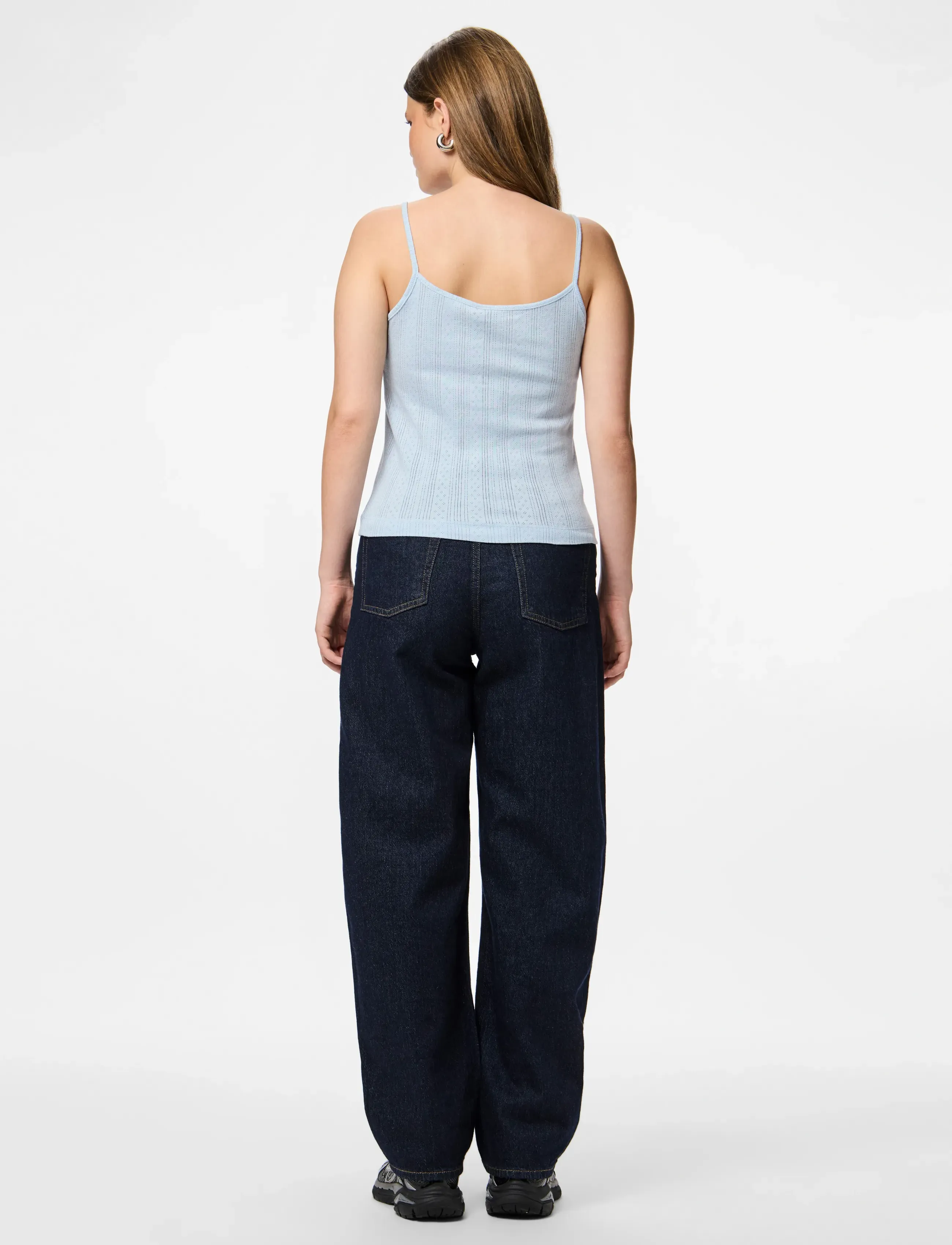 Pieces - PCMARIE SINGLET POIN TOP JRS NOOS BC - topid ja varrukateta alussärgid - cashmere blue - 3