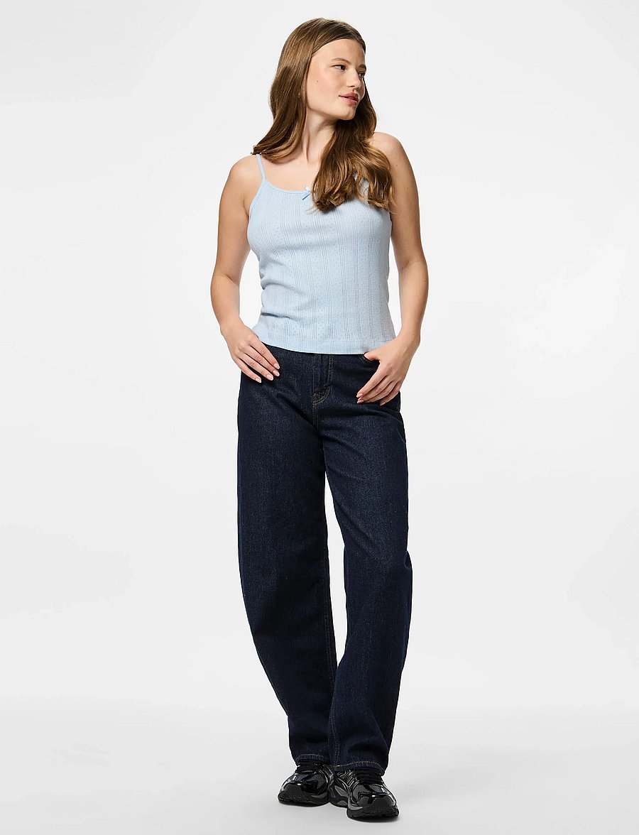 Pieces - PCMARIE SINGLET POIN TOP JRS NOOS BC - Ärmellose tops - cashmere blue - 4