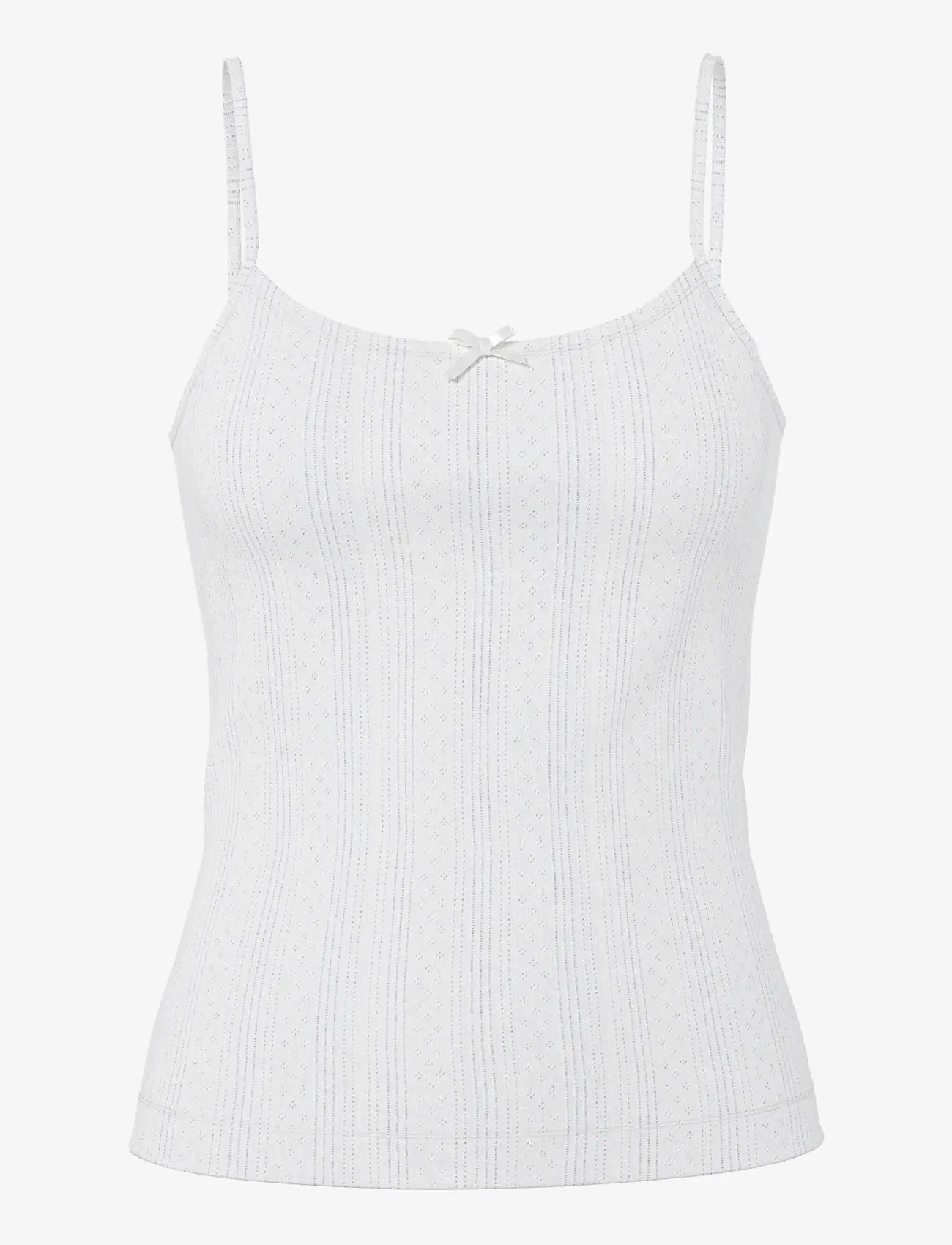 Pieces - PCMARIE SINGLET POIN TOP JRS NOOS BC - topid ja varrukateta alussärgid - cloud dancer - 1