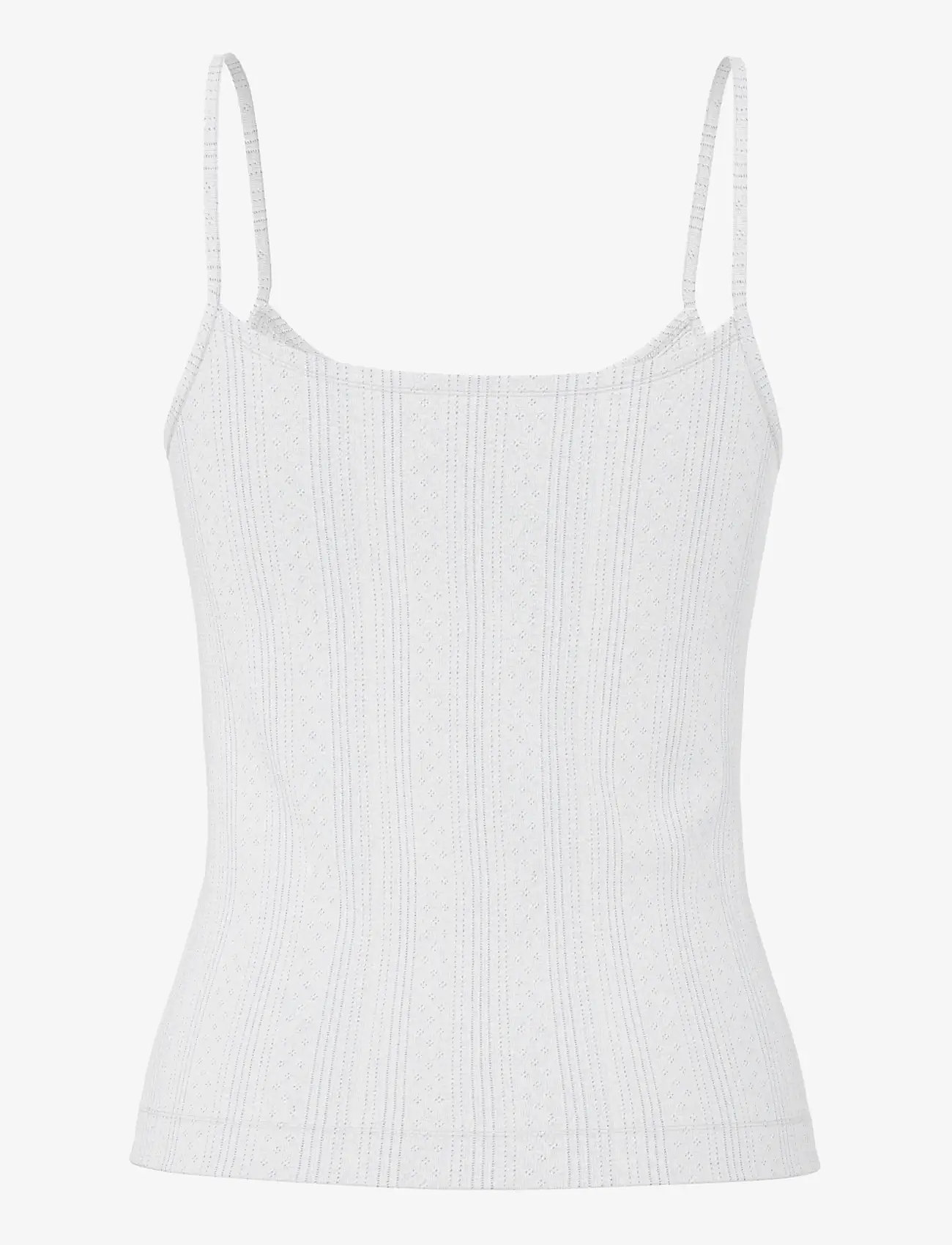 Pieces - PCMARIE SINGLET POIN TOP JRS NOOS BC - topid ja varrukateta alussärgid - cloud dancer - 2