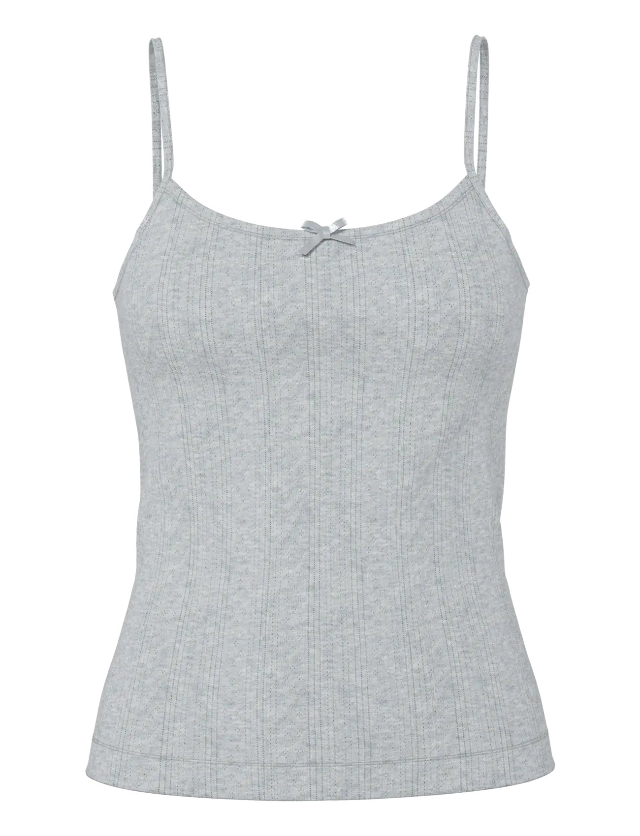 Pieces PCMARIE SINGLET POIN TOP JRS NOOS BC - T-shirts & Toppe - LIGHT GREY MELANGE / grey