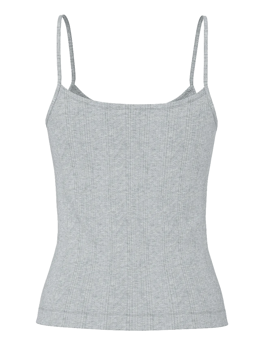 Pieces - PCMARIE SINGLET POIN TOP JRS NOOS BC - Ärmellose tops - light grey melange - 2