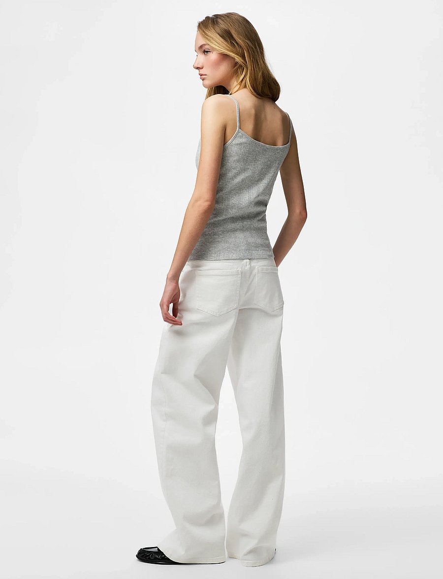 Pieces - PCMARIE SINGLET POIN TOP JRS NOOS BC - Ärmellose tops - light grey melange - 3