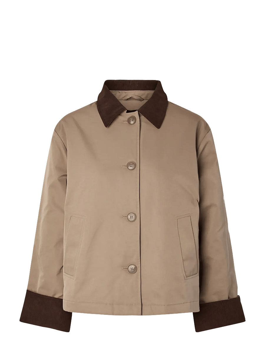 Pieces - PCJORMA SHORT PADDED JACKET BC - greige - 1