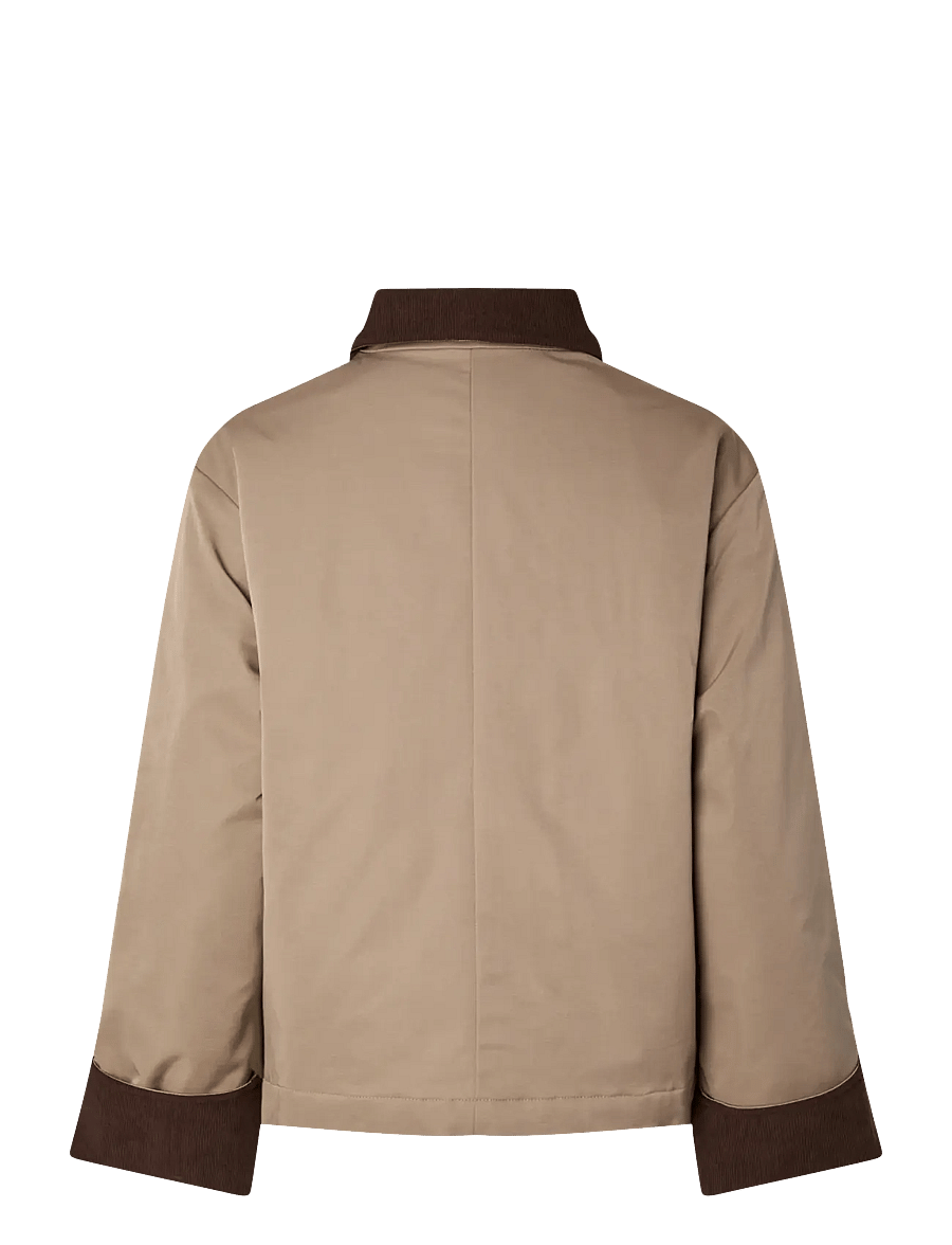Pieces - PCJORMA SHORT PADDED JACKET BC - greige - 2