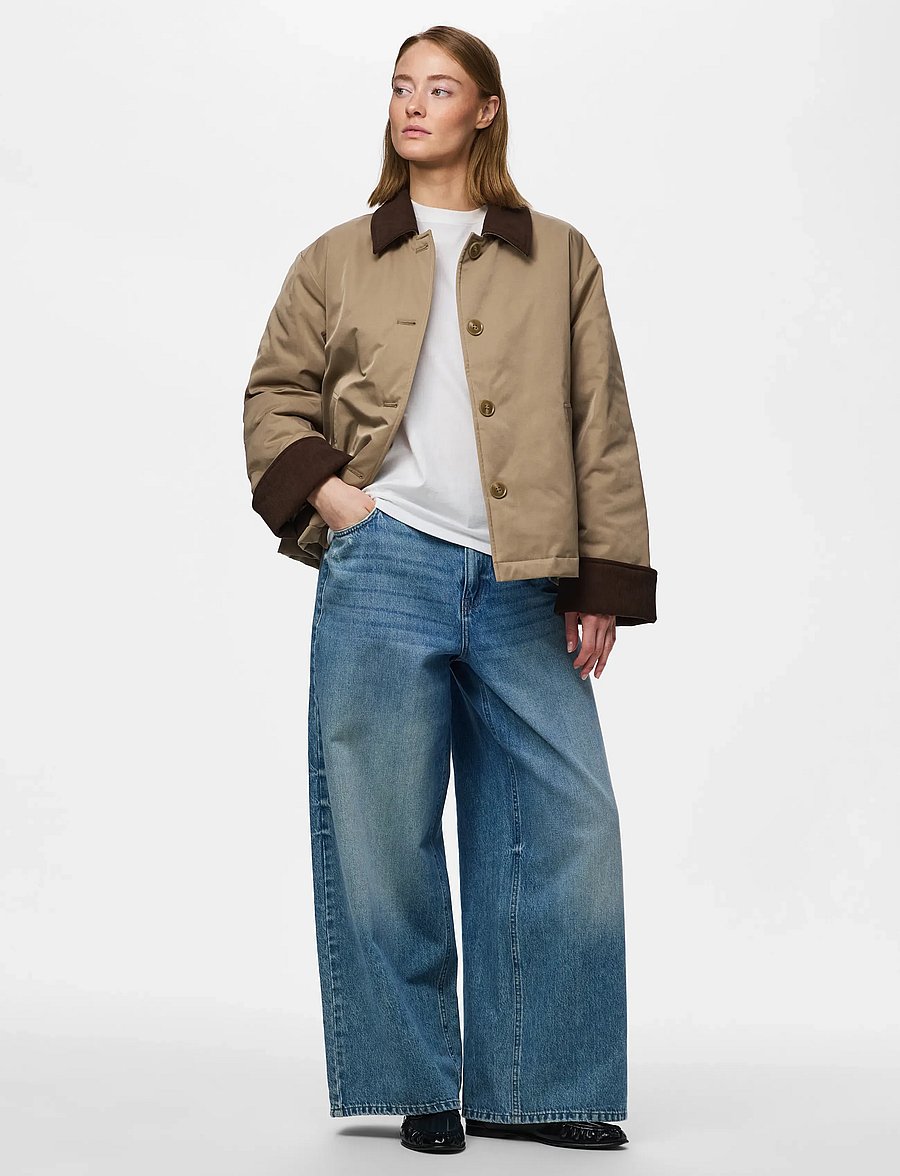 Pieces - PCJORMA SHORT PADDED JACKET BC - greige - 4