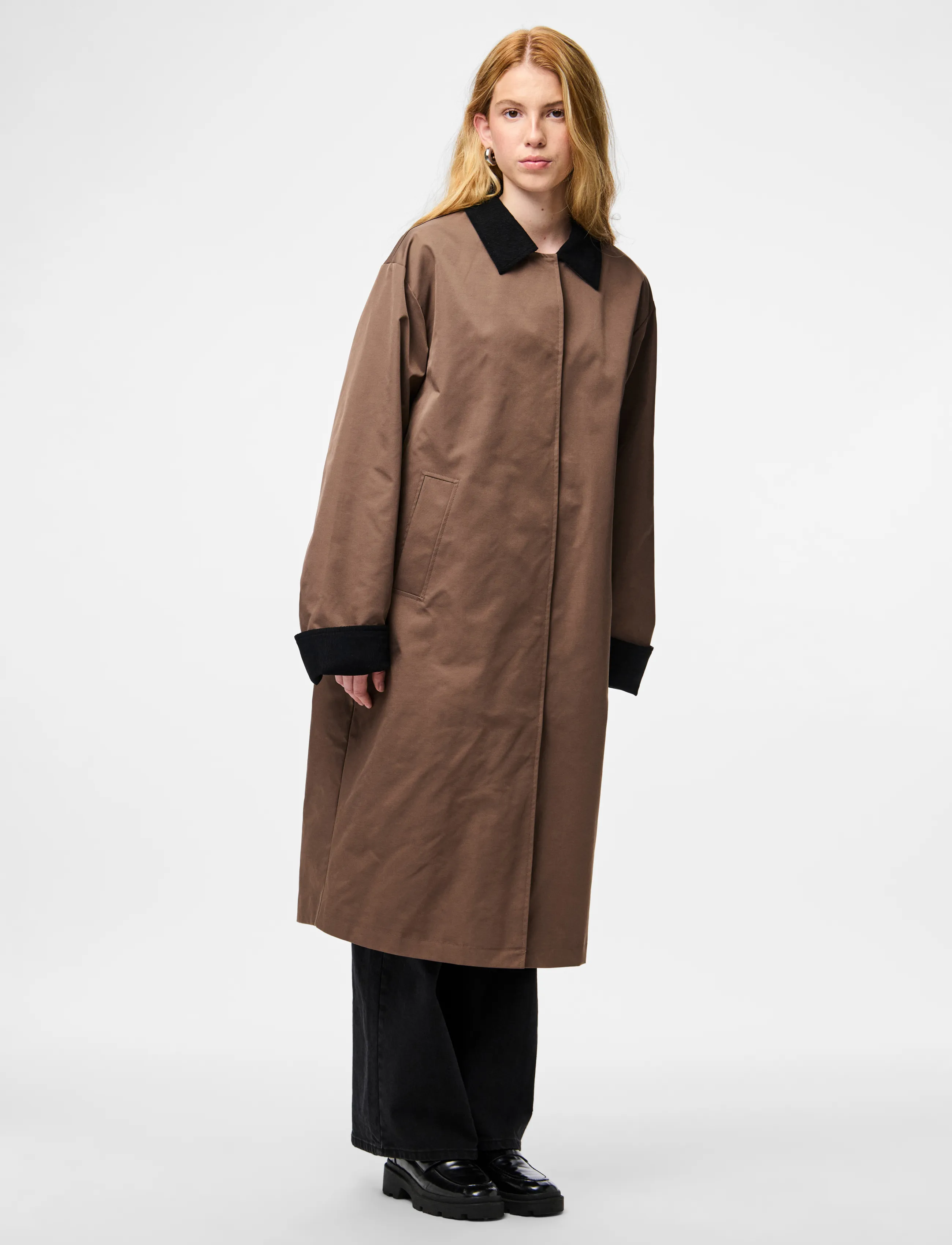 Pieces PCJORMA LONG CORDUROY JACKET NOOS BC - Pieces - COFFEE QUARTZ / brown