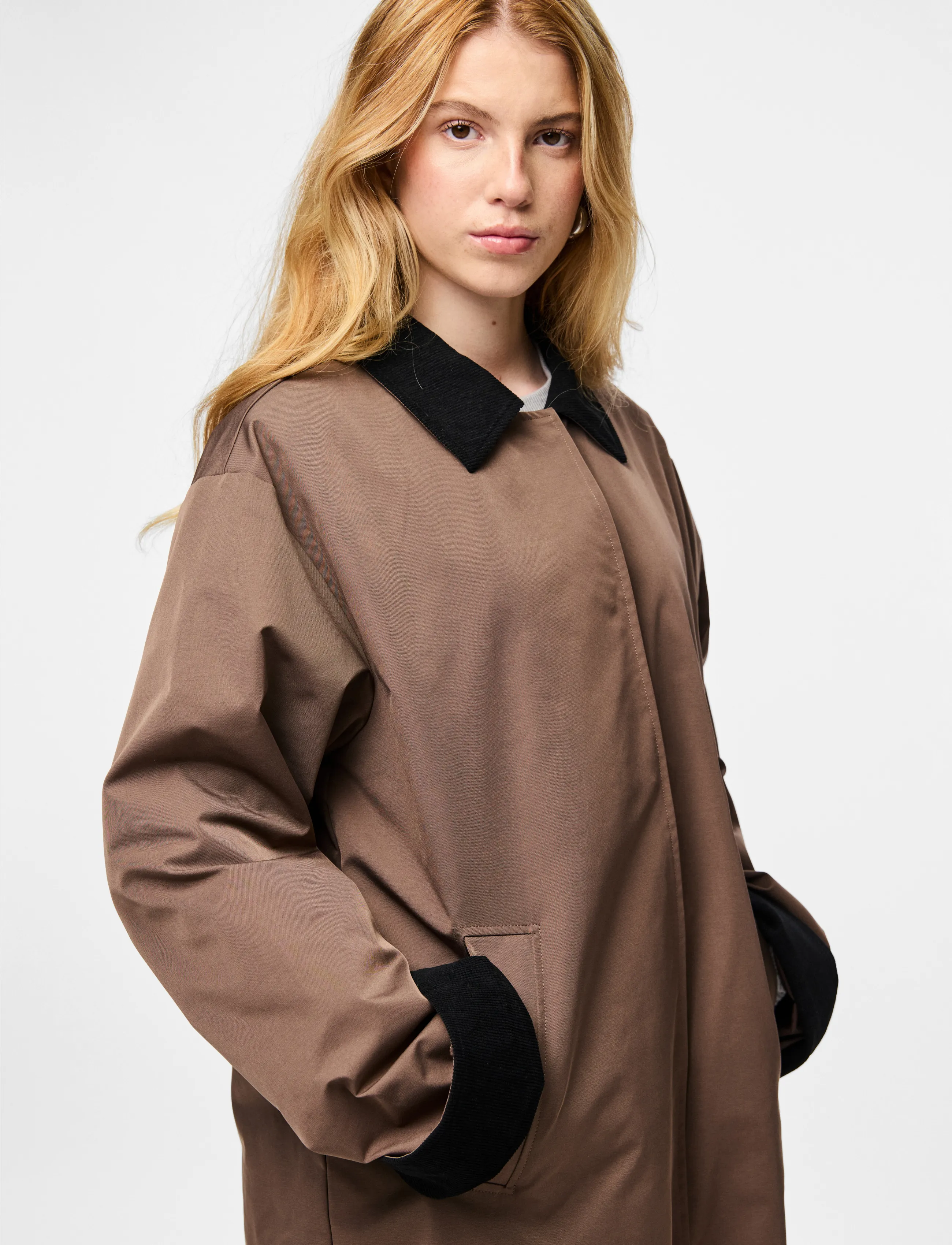 Pieces - PCJORMA LONG CORDUROY JACKET NOOS BC - spring jackets - coffee quartz - 5