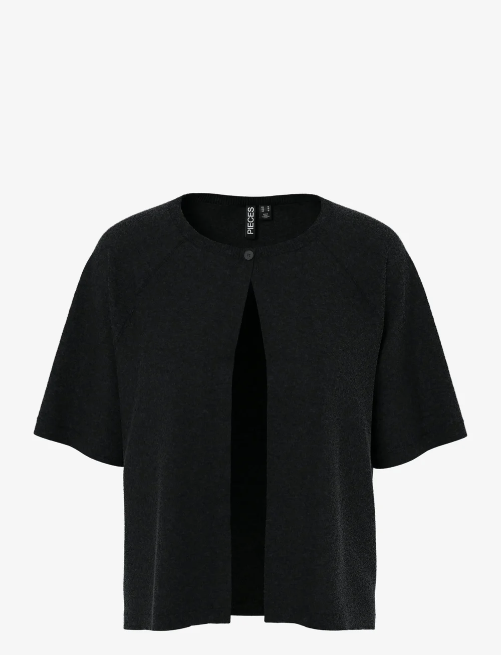Pieces - PCBREE SS O-NECK KNIT CARDIGAN NOOS BC - kardiganid - black - 1