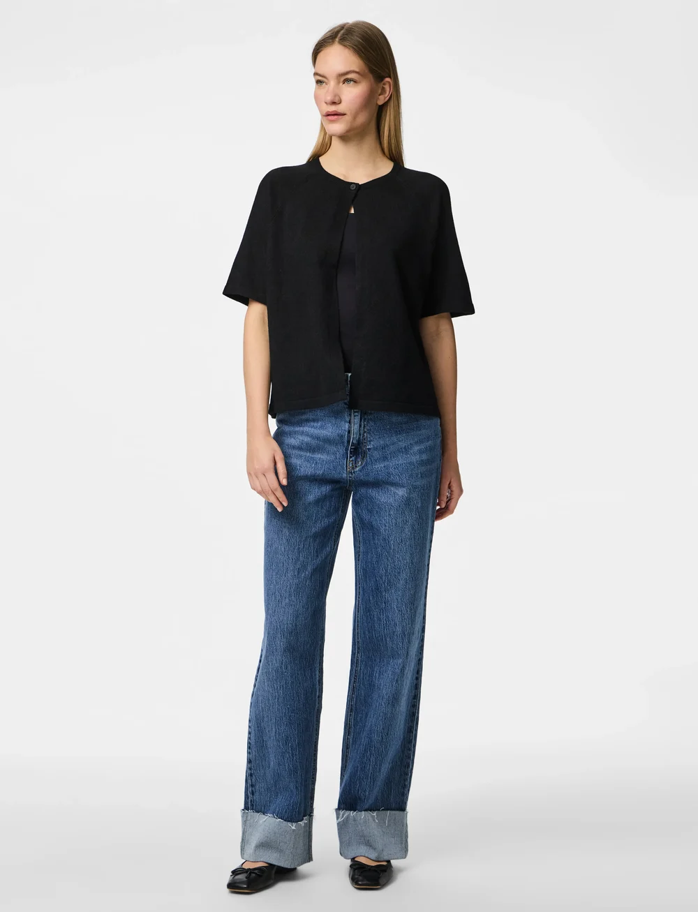 Pieces - PCBREE SS O-NECK KNIT CARDIGAN NOOS BC - kardiganid - black - 4