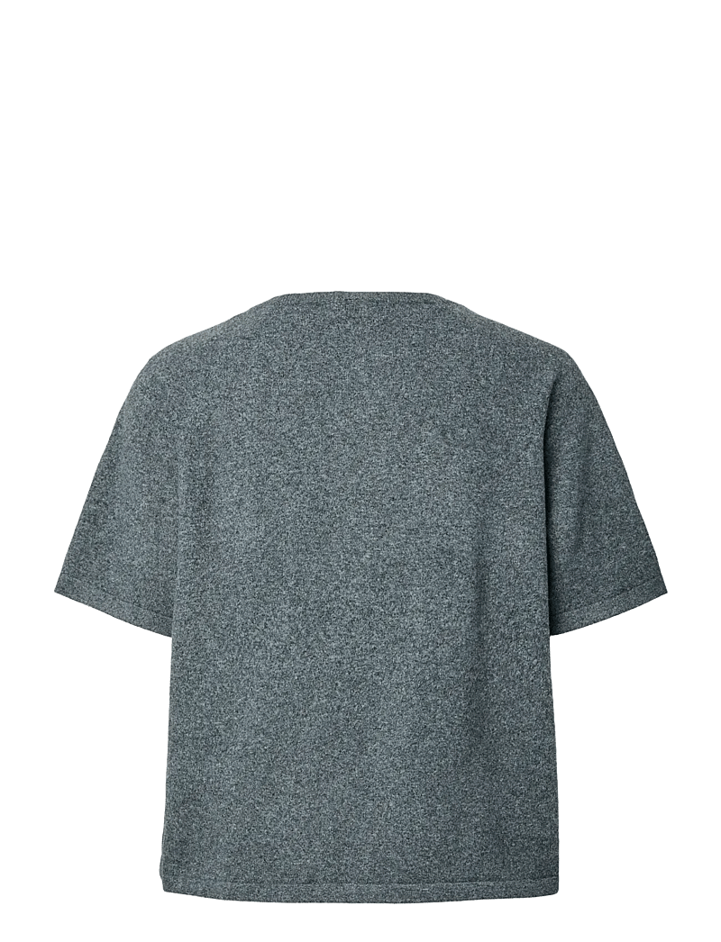 Pieces - PCBREE SS O-NECK KNIT CARDIGAN NOOS BC - koftor - dark grey melange - 2