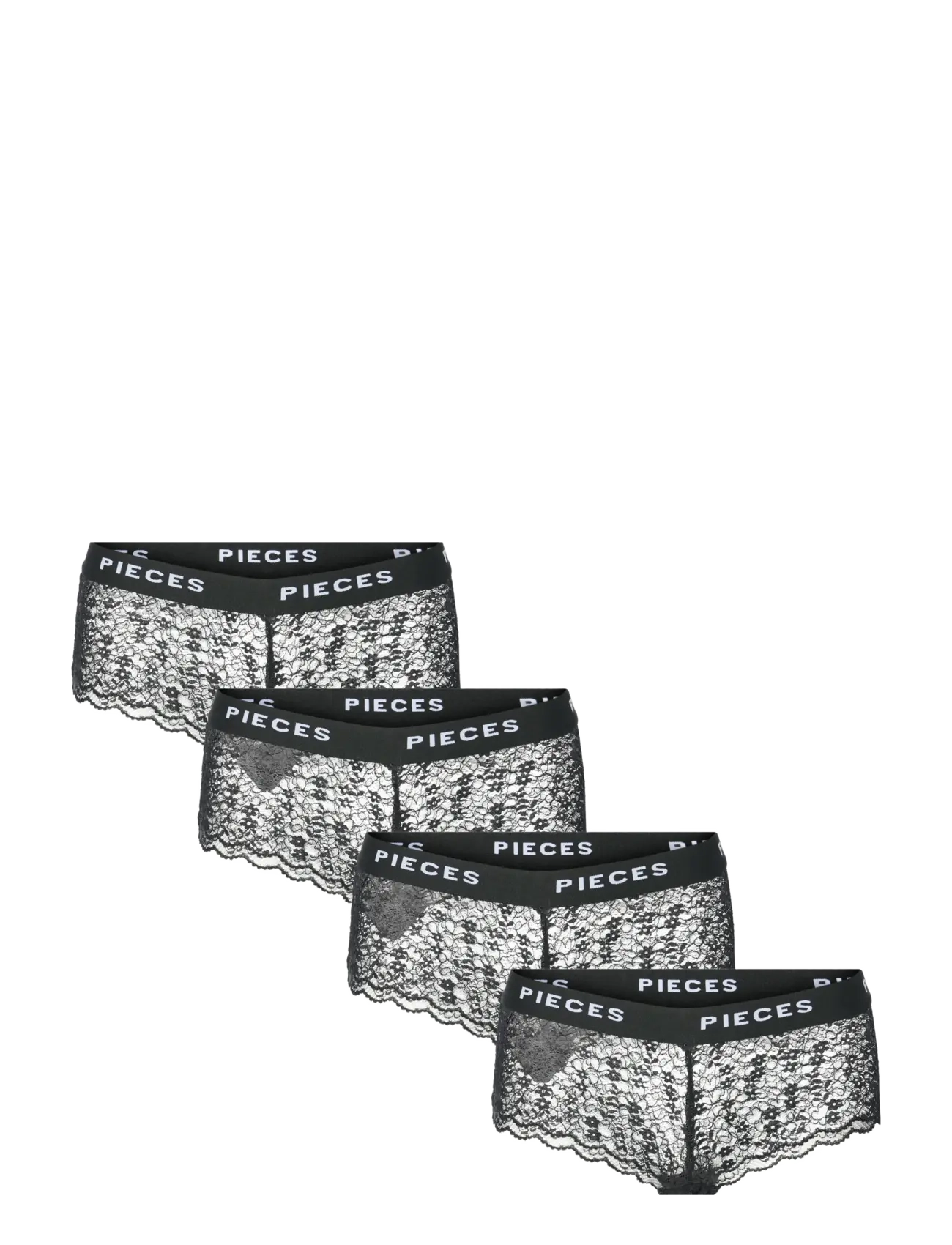 PIECES Pclogo Strickjacke Hipster 4-Pack Schwarz - XS - Damen