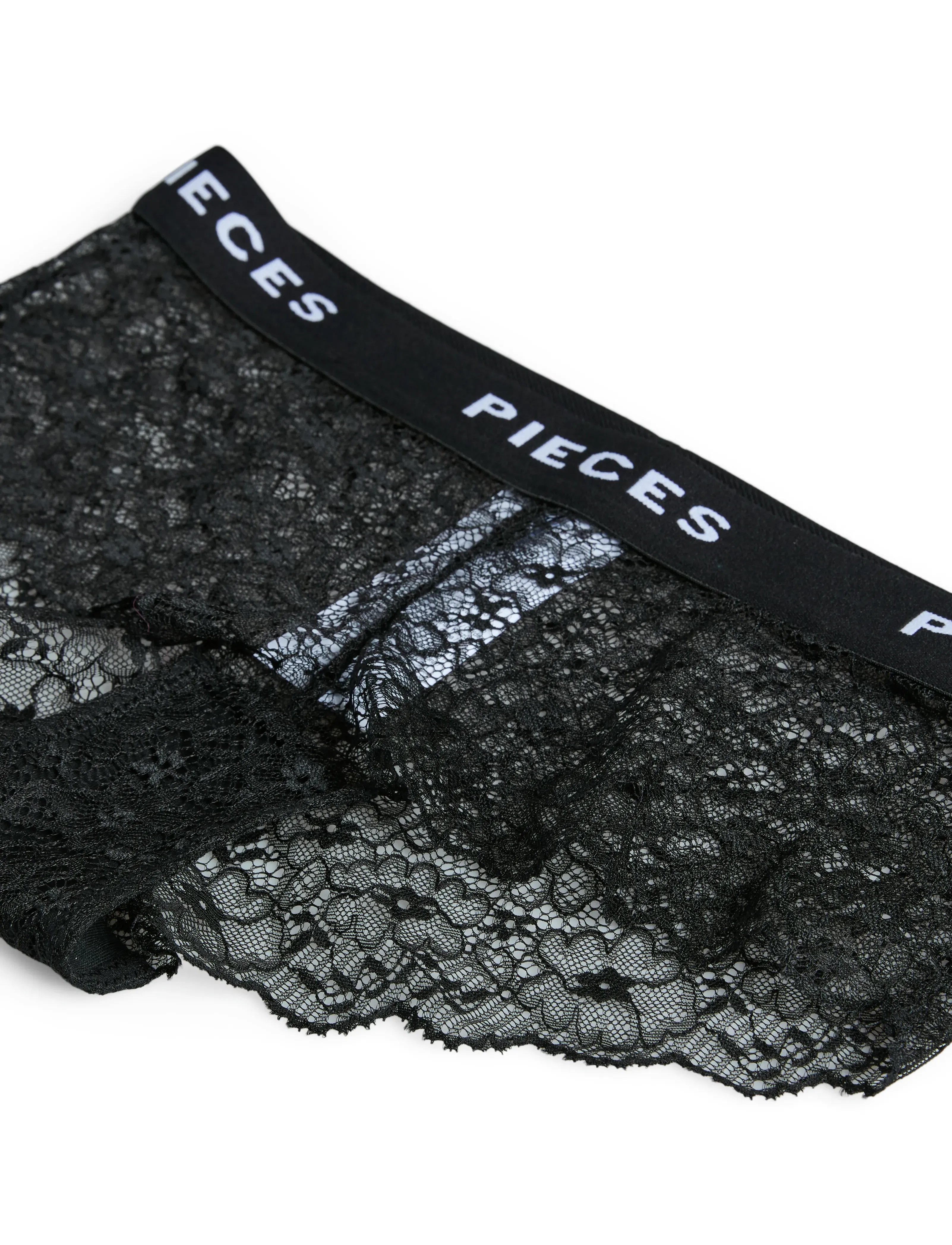 Pieces - PCLOGO LACE HIPSTER 4-PACK - hipster & boyshorts - black - 3