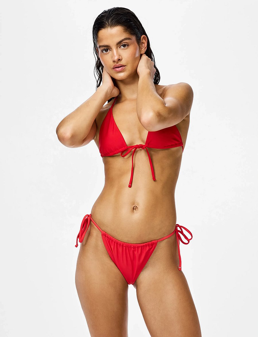 Pieces - PCBAOMI BIKINI TIE BOTTOM BC - side tie bikinier - lychee - 0