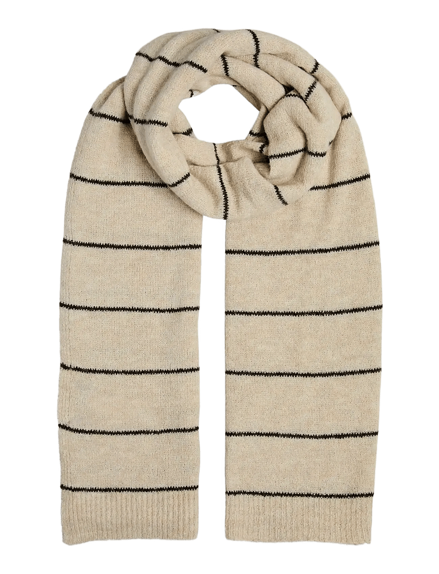 Pieces - PCNORMA LONG STRIPE SCARF BC - winter scarves - silver lining - 0