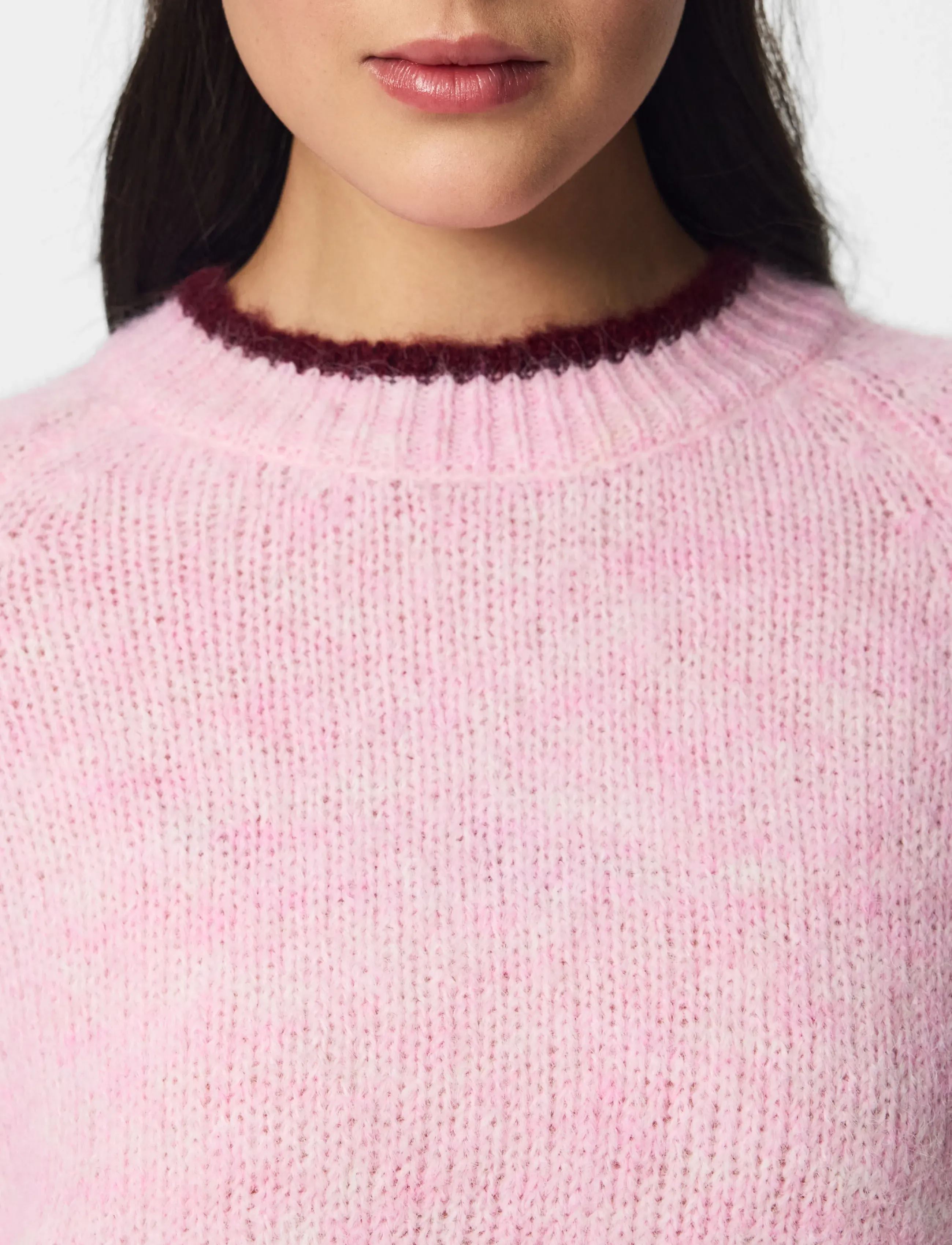 PIECES Pcivy Ls O-Neck Contrast Knit Noos Bc stickade tröjor dam – bild 5