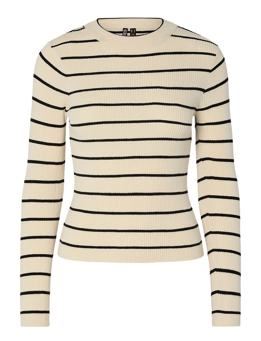 Pieces - PCMIRA NEW LS O-NECK KNIT NOOS BC - pullover - birch - 1