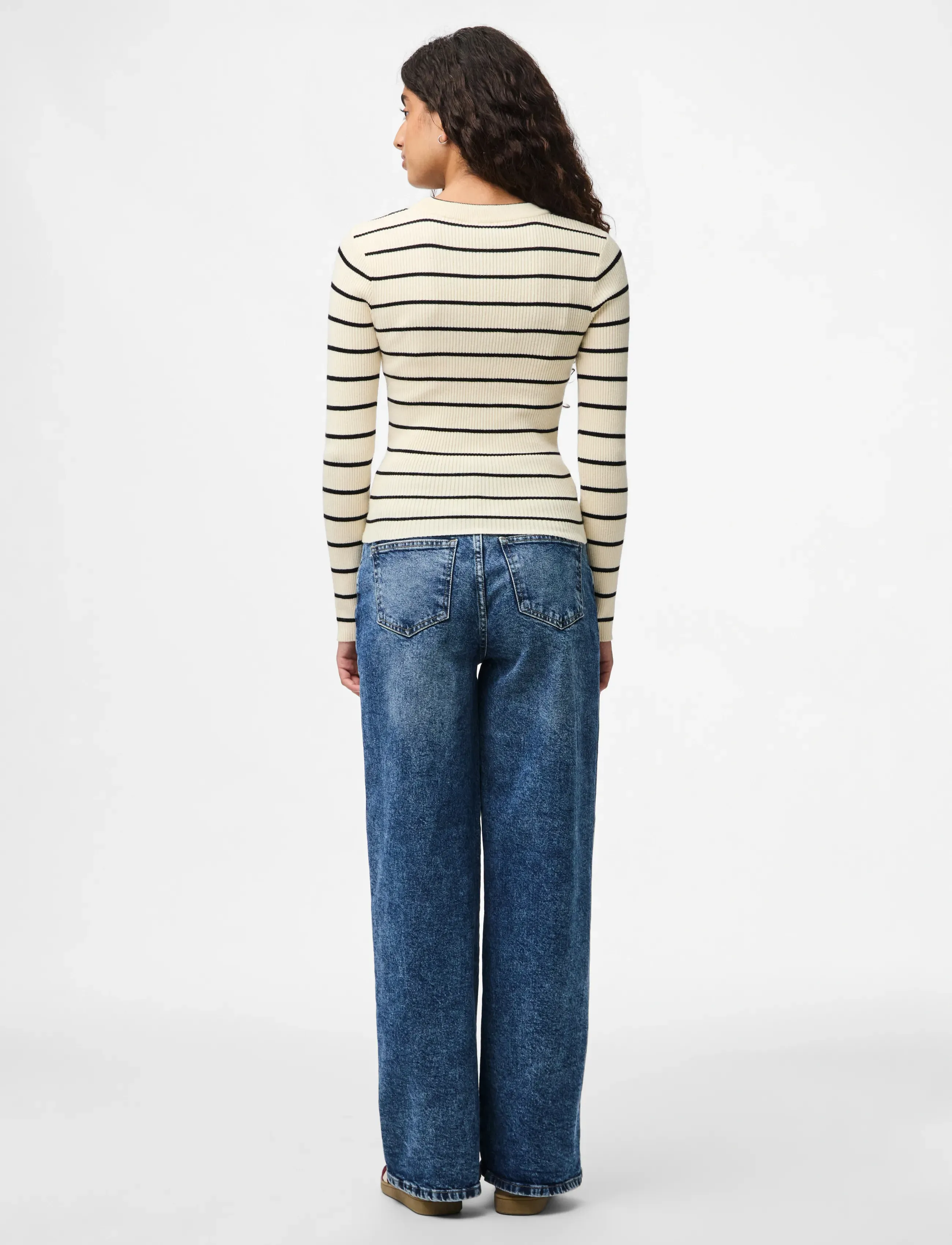 Pieces - PCMIRA NEW LS O-NECK KNIT NOOS BC - megztiniai - birch - 3