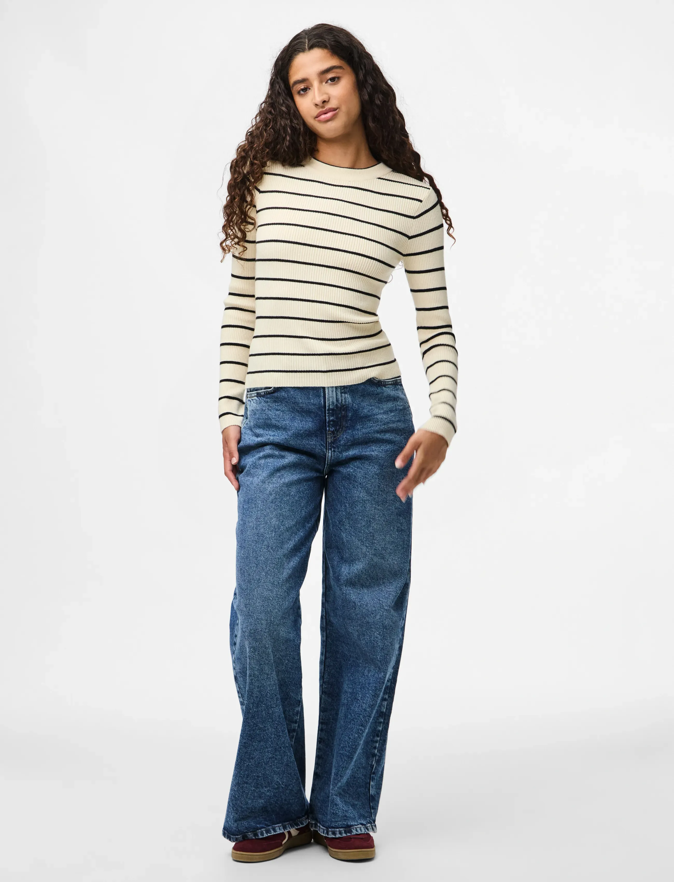 Pieces - PCMIRA NEW LS O-NECK KNIT NOOS BC - pullover - birch - 4