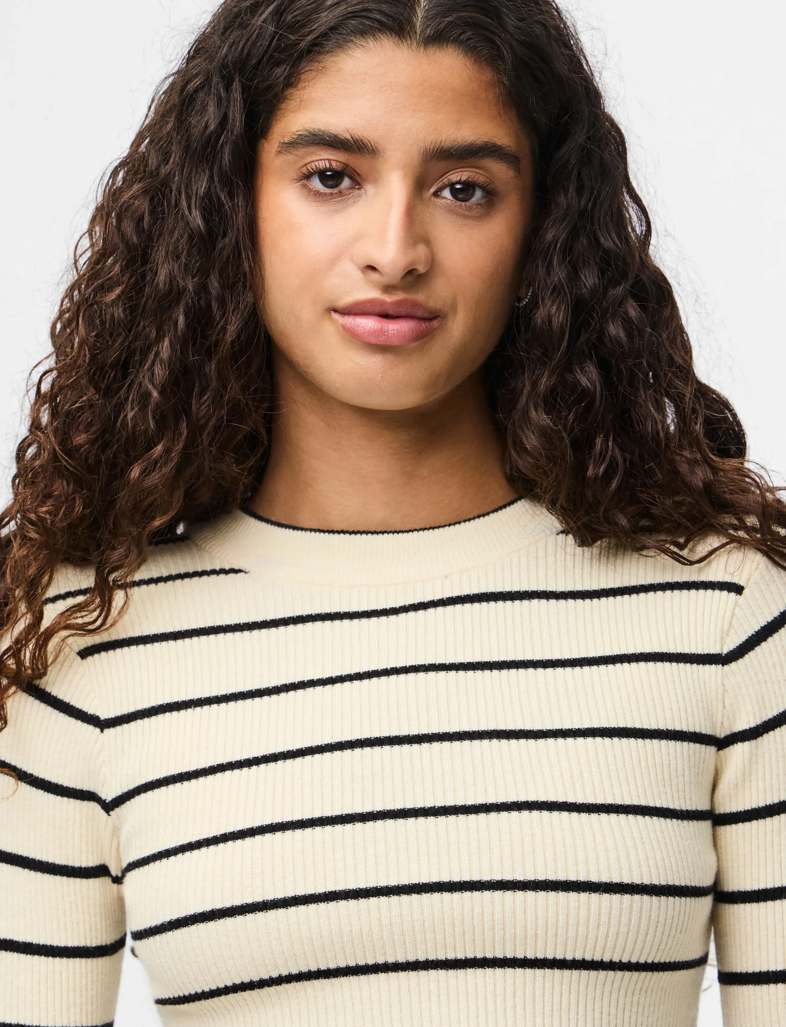 Pieces - PCMIRA NEW LS O-NECK KNIT NOOS BC - megztiniai - birch - 5