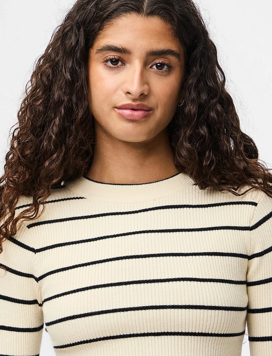 Pieces - PCMIRA NEW LS O-NECK KNIT NOOS BC - pullover - birch - 5