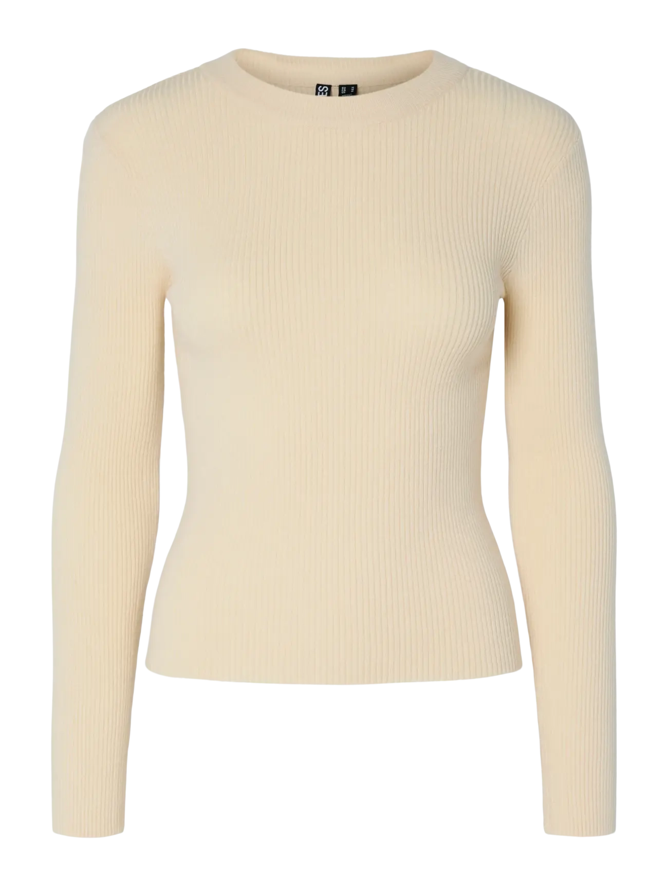 PIECES Pcmira New Ls O-Neck Knit Noos Bc Cream - S - Damen
