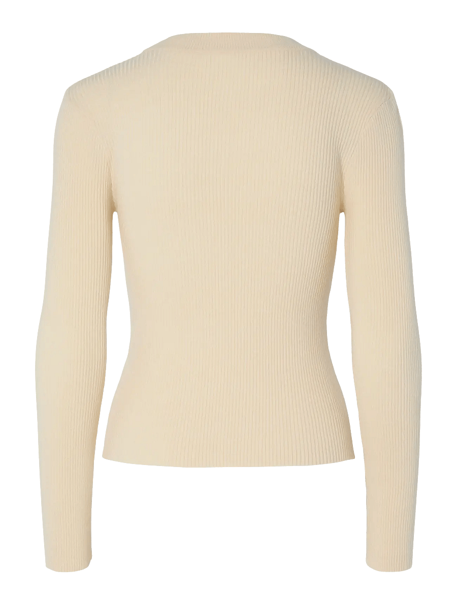 Pieces - PCMIRA NEW LS O-NECK KNIT NOOS BC - kampsunid - birch - 2