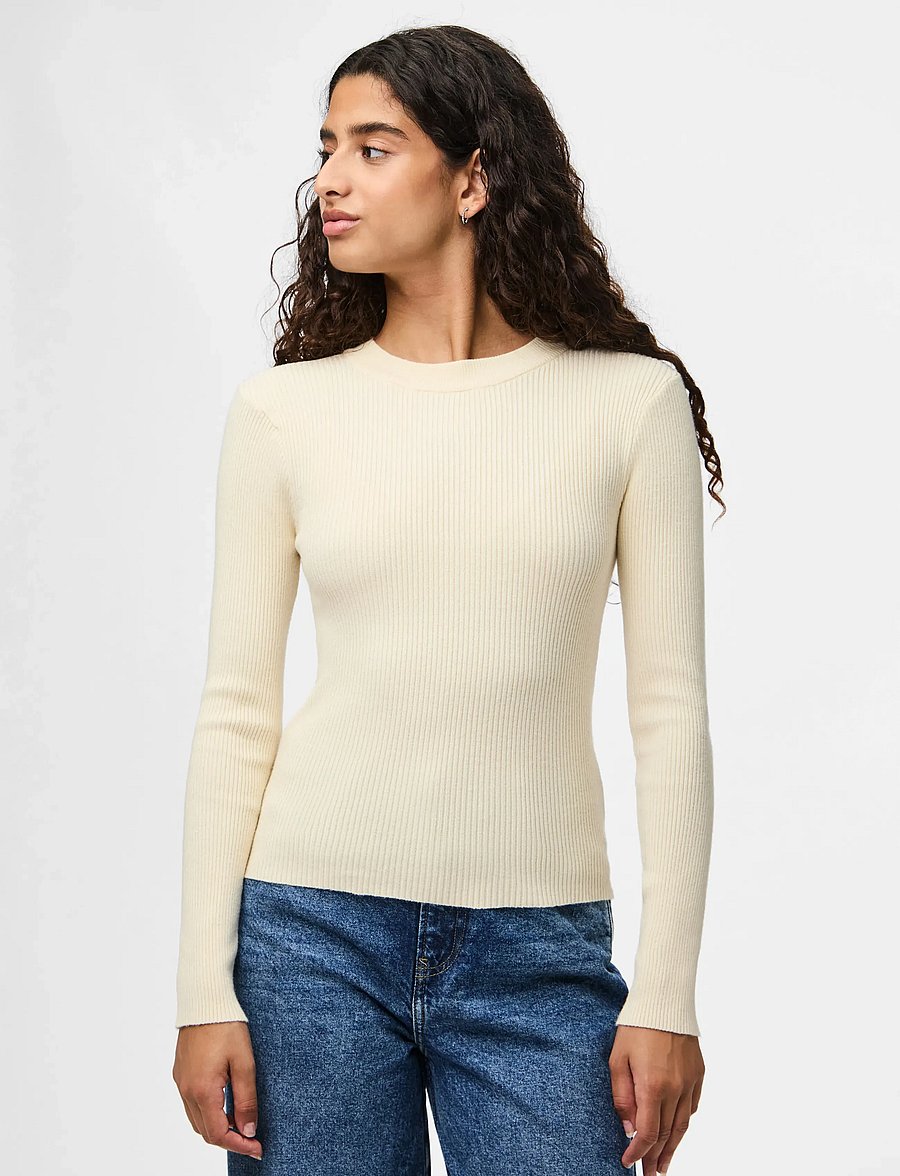 Pieces - PCMIRA NEW LS O-NECK KNIT NOOS BC - kampsunid - birch - 0