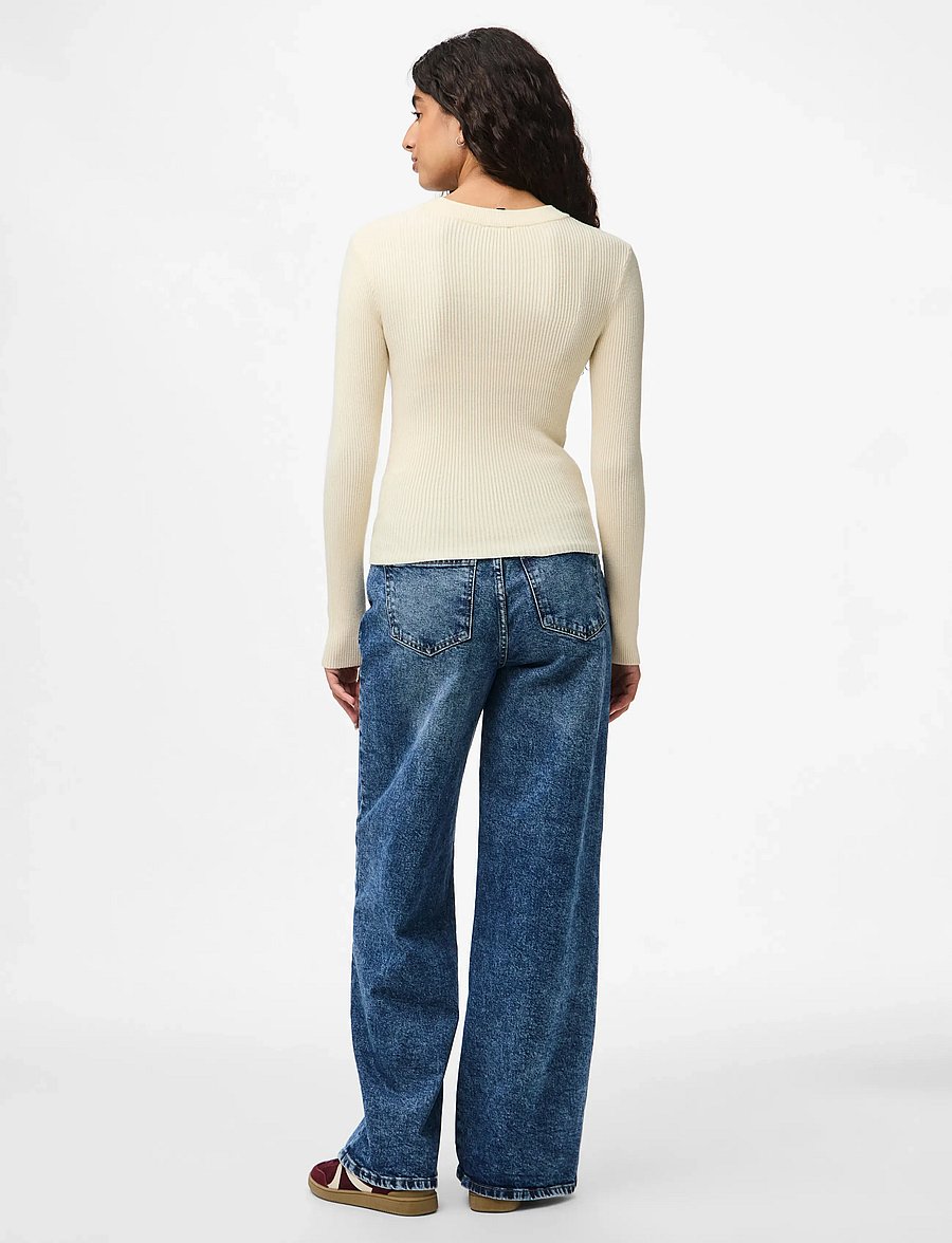 Pieces - PCMIRA NEW LS O-NECK KNIT NOOS BC - kampsunid - birch - 3