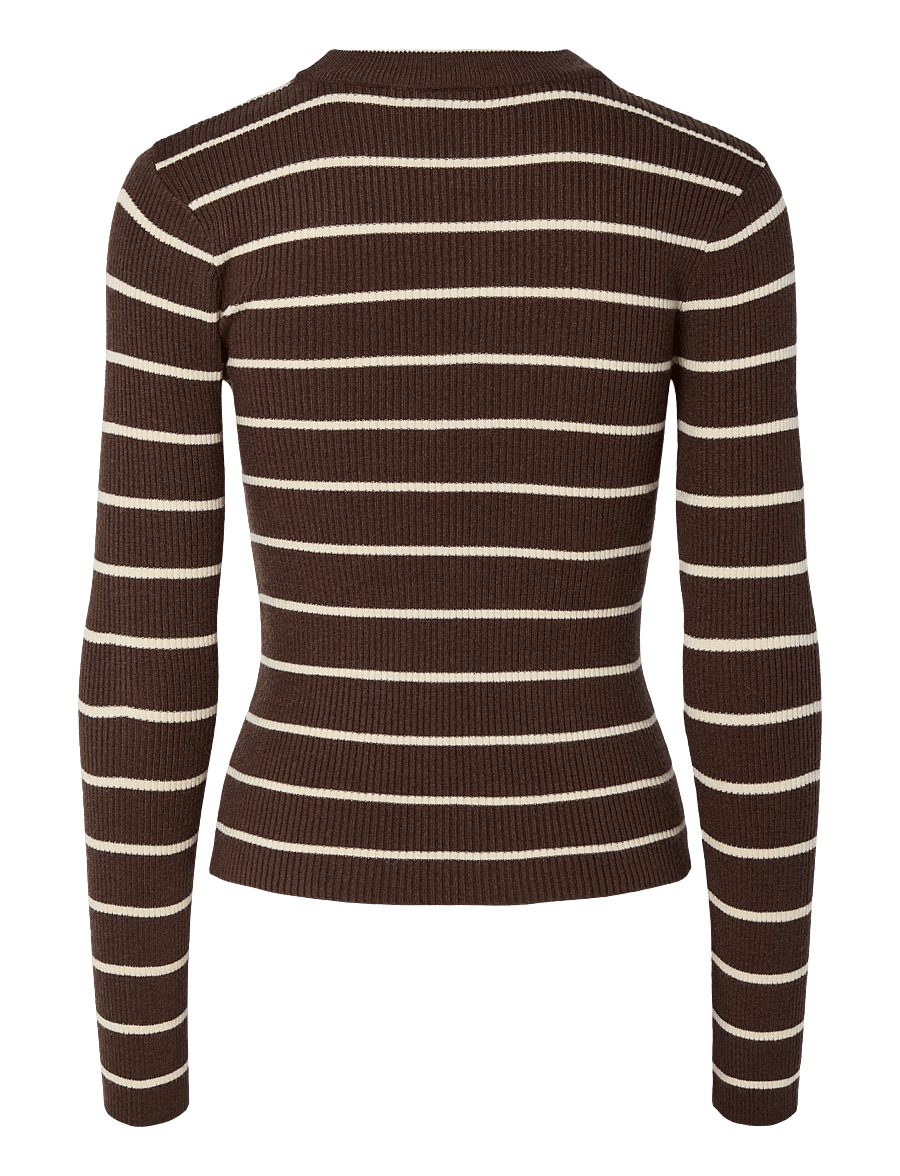 Pieces - PCMIRA NEW LS O-NECK KNIT NOOS BC - pullover - hot fudge - 2