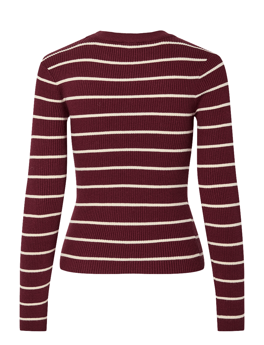 Pieces - PCMIRA NEW LS O-NECK KNIT NOOS BC - striktrøjer - tawny port - 2
