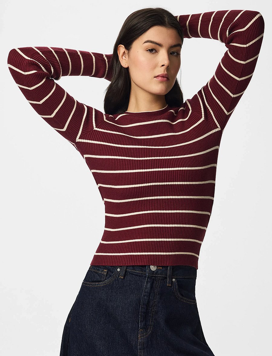 Pieces - PCMIRA NEW LS O-NECK KNIT NOOS BC - pullover - tawny port - 0