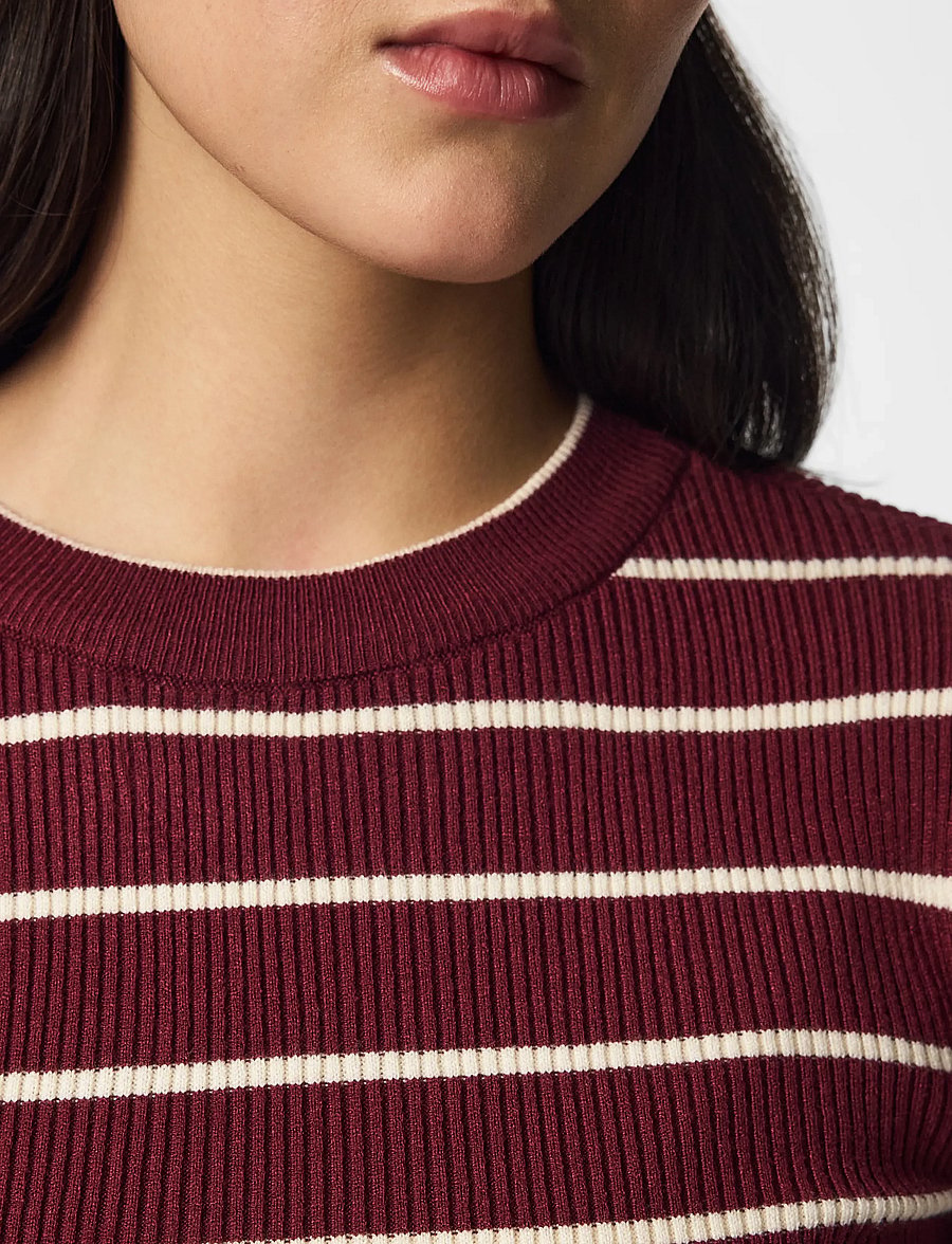 Pieces - PCMIRA NEW LS O-NECK KNIT NOOS BC - pullover - tawny port - 5