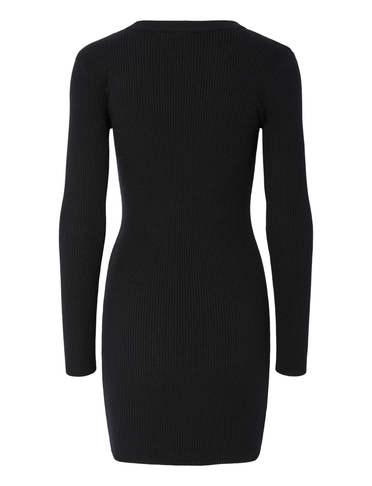 Pieces - PCMIRA NEW LS O-NECK KNIT DRESS NOOS BC - black - 1