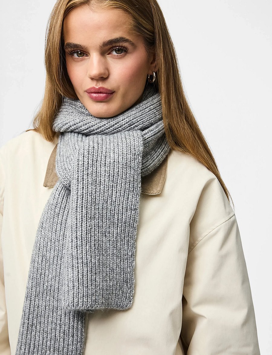 Pieces - PCMILLA LONG SCARF NOOS BC - winterschals - medium grey melange - 0