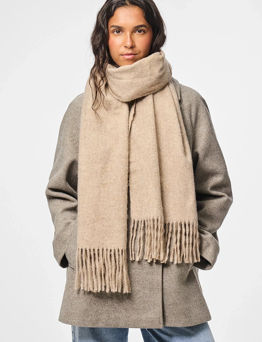 Pieces - PCNAYA LONG SCARF NOOS BC - halsdukar - greige - 0