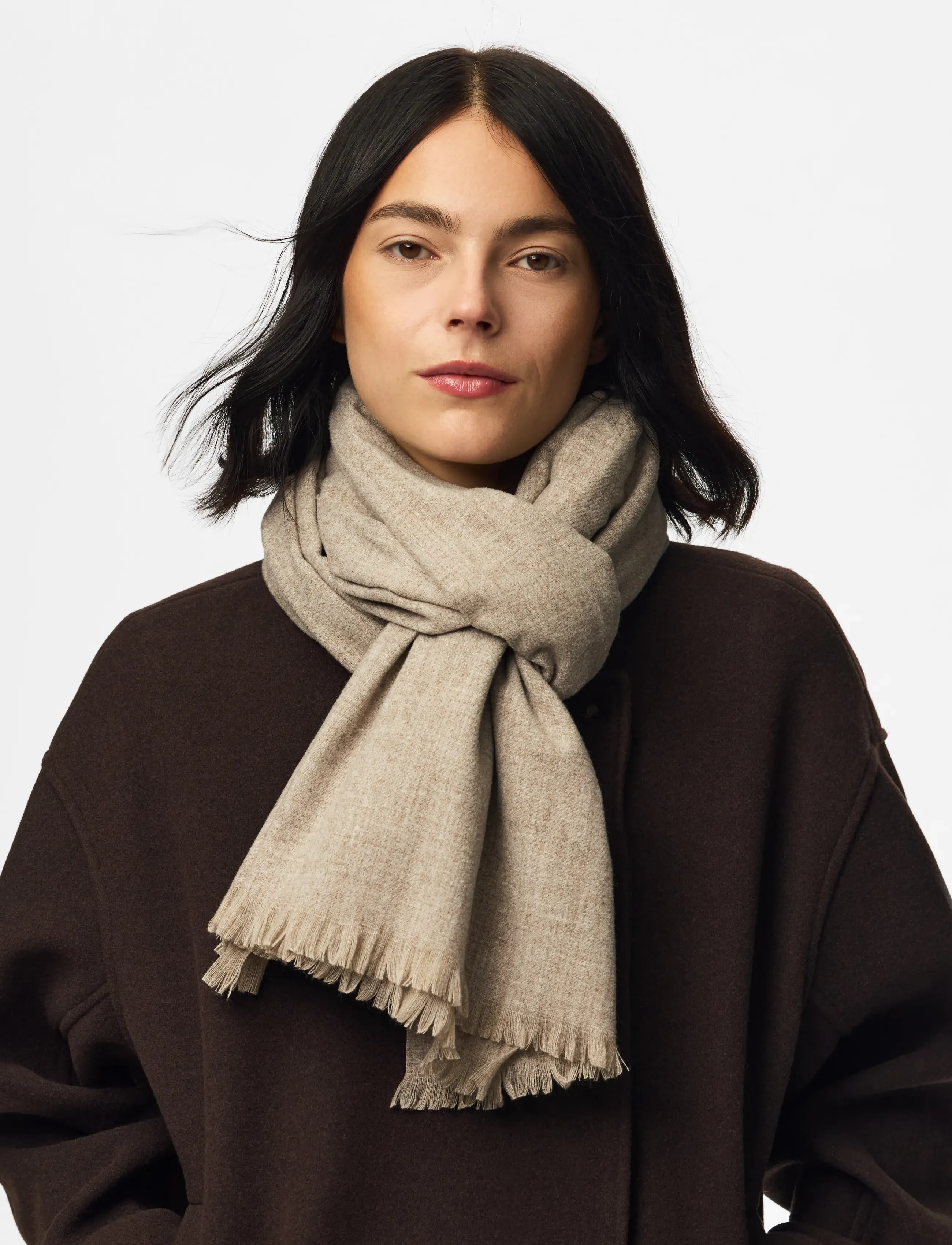 Pieces PCDIANA LONG SCARF NOOS BC - Scarves - GREIGE / beige
