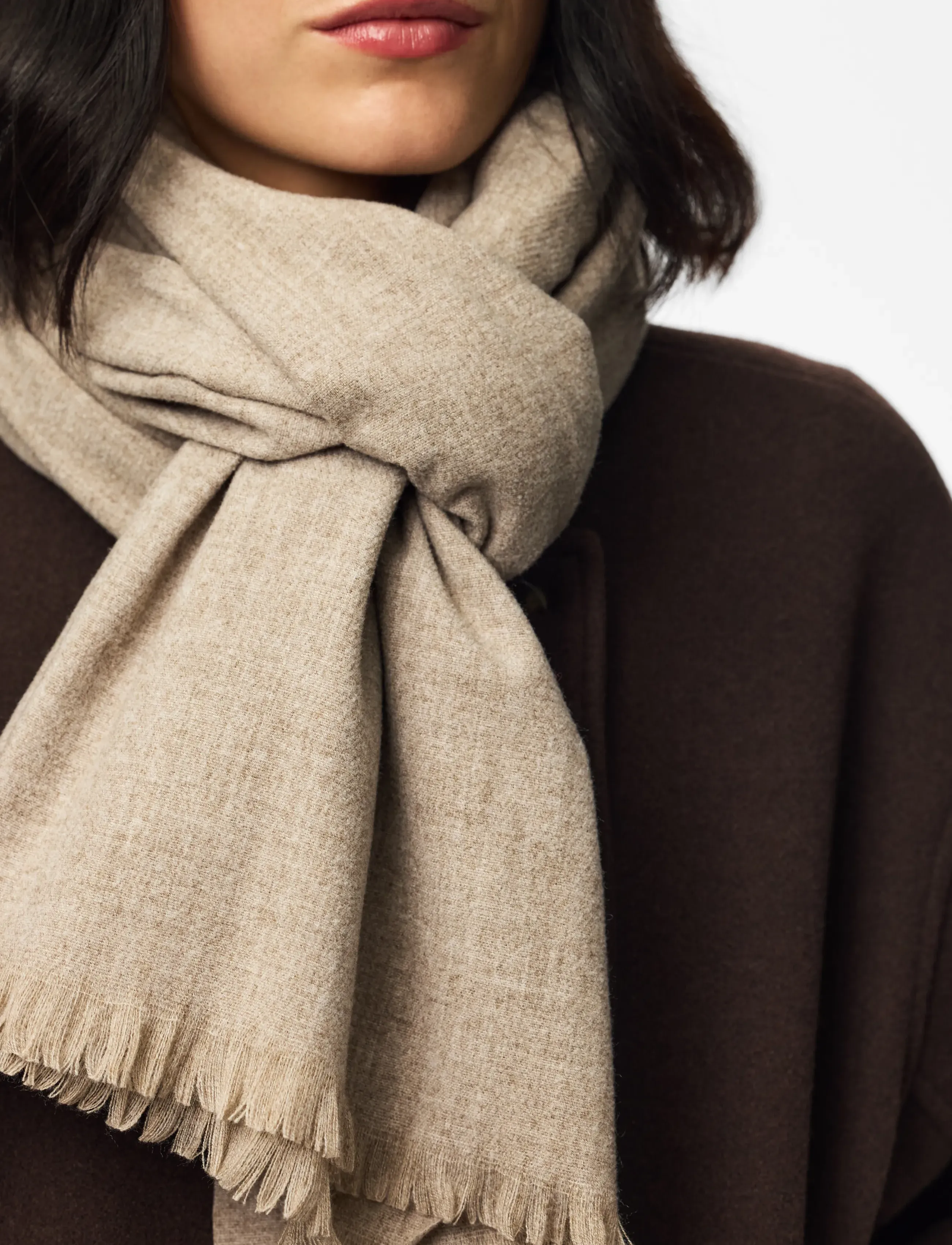 Pieces - PCDIANA LONG SCARF NOOS BC - winter scarves - greige - 3